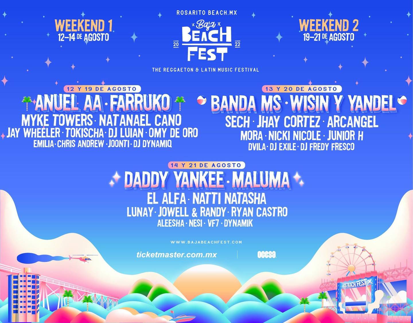 Baja Beach Fest 2022, cartel, fechas y costo de los boletos