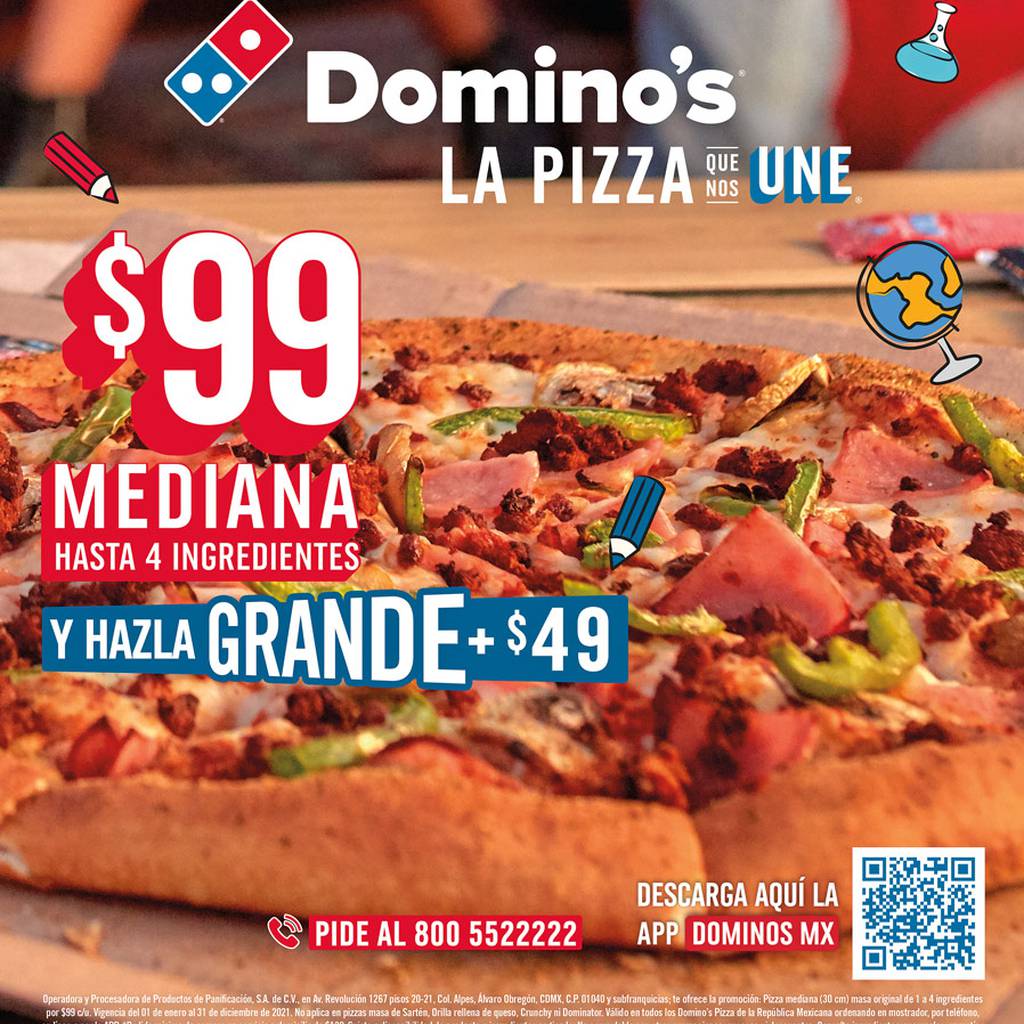 Anuncio Dominos Pizza edición CDMX del 14 de Mayo del 2021, Página 11 –  Publimetro México