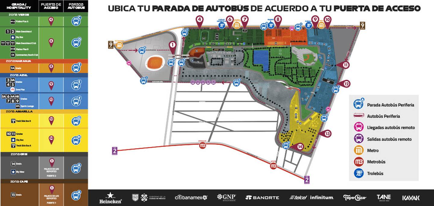 ¿Cómo llegar al Autódromo Hermanos Rodríguez para el GP de México?