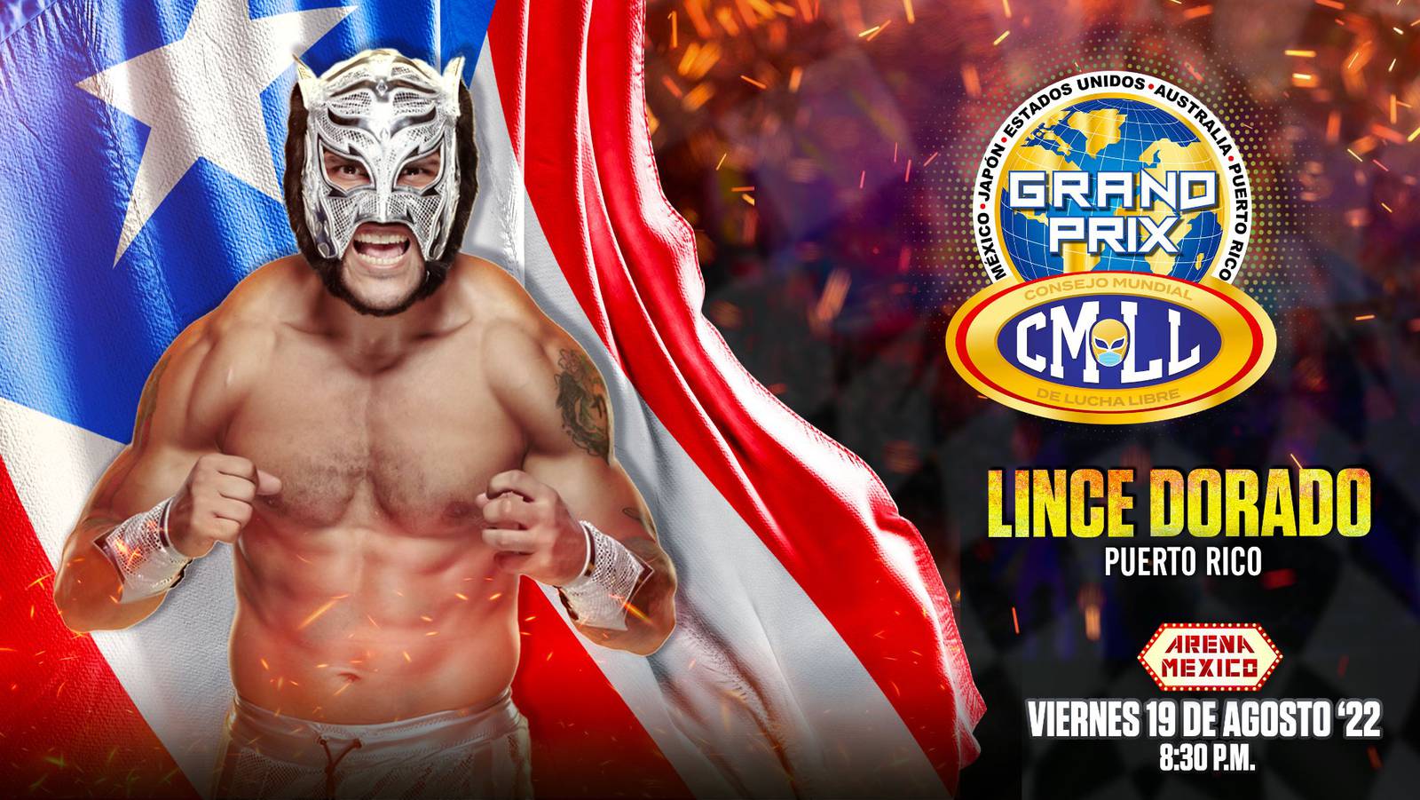 CMLL Grand Prix Lince Dorado y Tiger Mask lideran estrellas