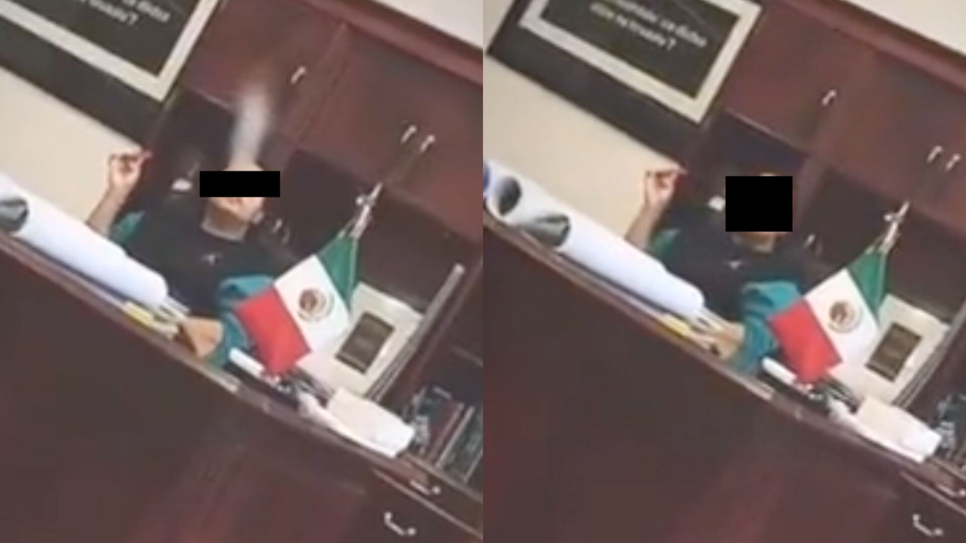 Jesús López Gutiérrez, hijo de AMLO es captado fumando en la oficina del  Palacio Nacional