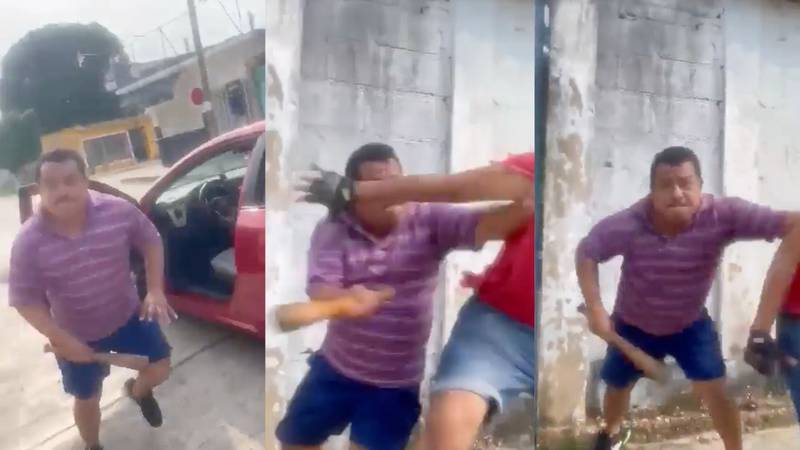 Video: Padre descubre a su hija con el novio y los golpea con bate |  Twitter viral