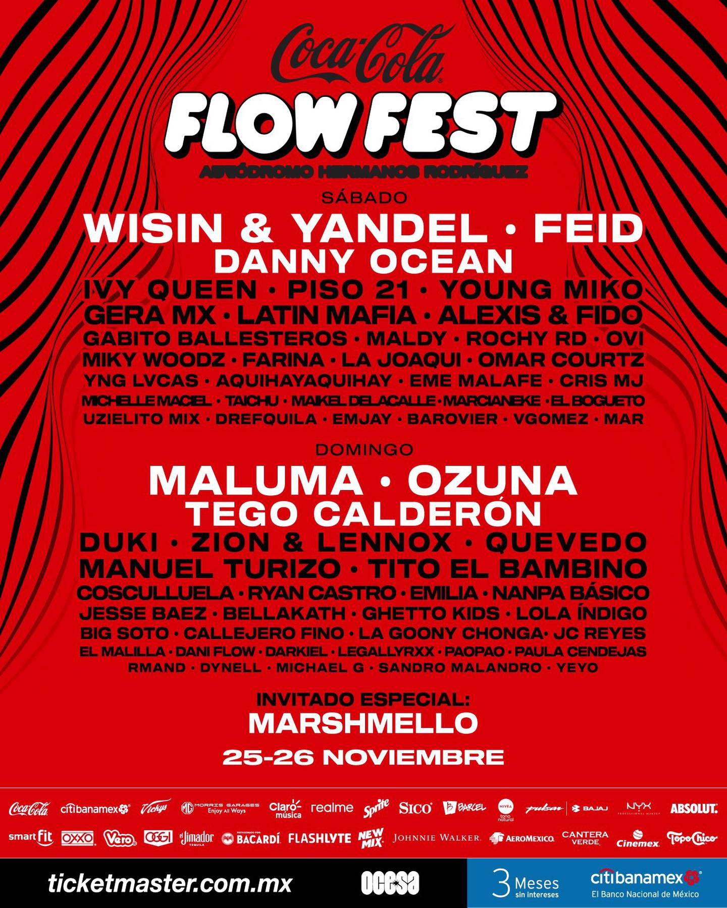 Flow Fest 2023 Cartel, invitados especiales, escenarios, horarios y