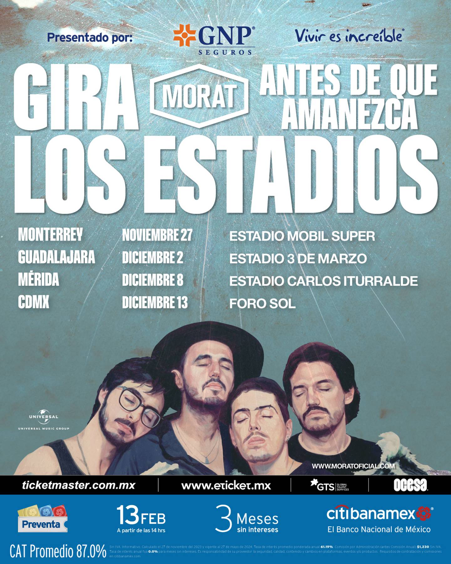 Morat en México Precios para concierto en el Foro Sol