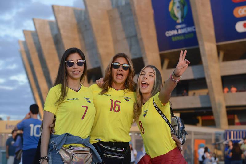 Copa América Las Chicas Bellas En Brasil En Los Estadios