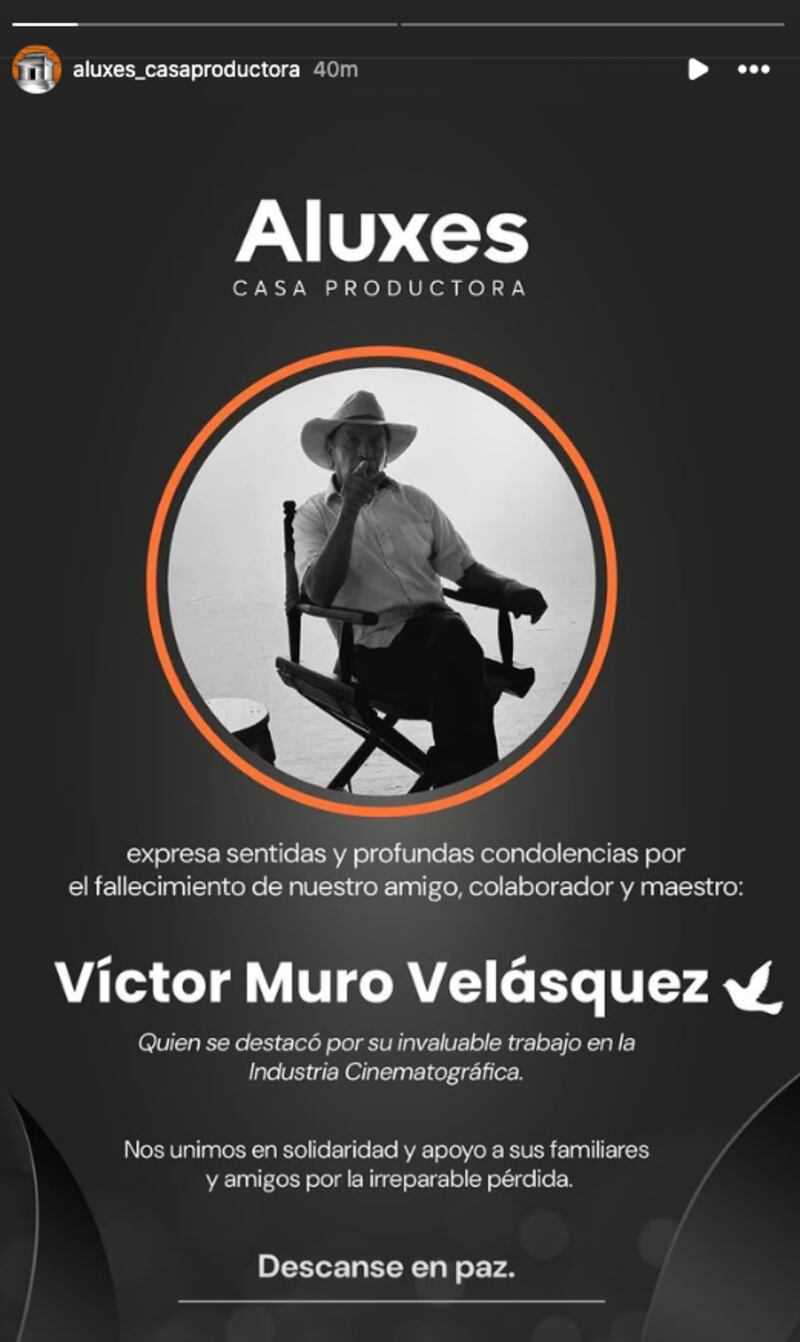 Historia en Instagram de Aluxes Casa Productora