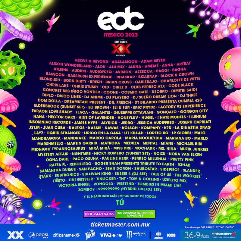 Line up del EDC México 2023