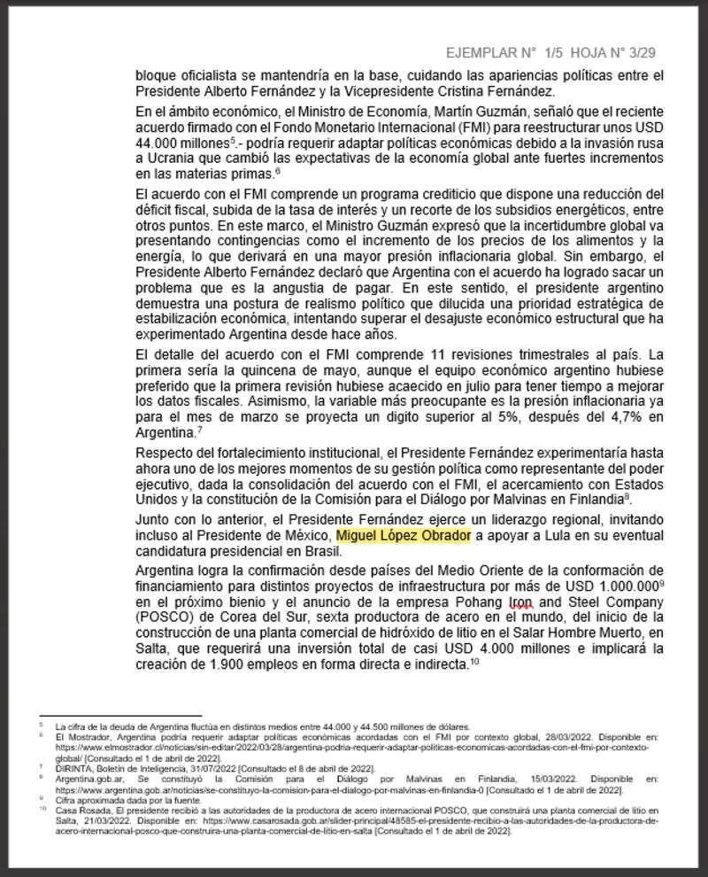 Informe de Estimación de Riesgo de Amenazas del Ministerio de Defensa Nacional de Chile