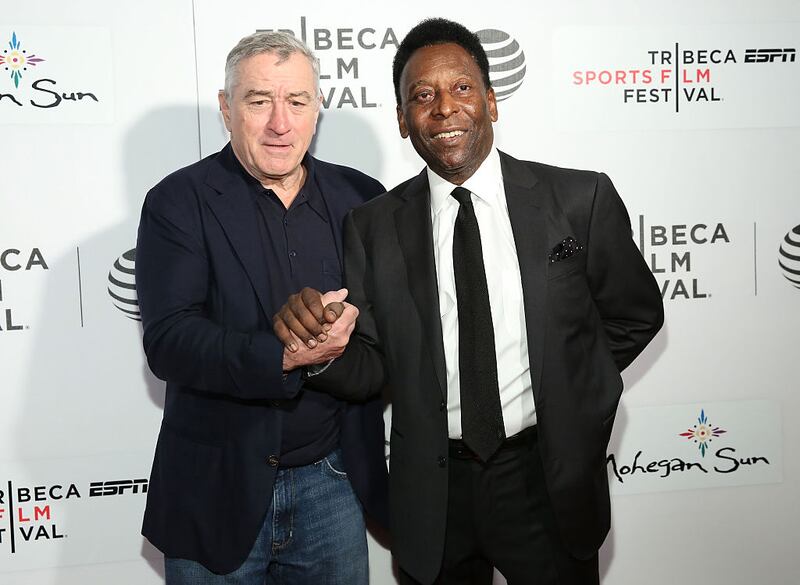 Pelé y Robert De Niro