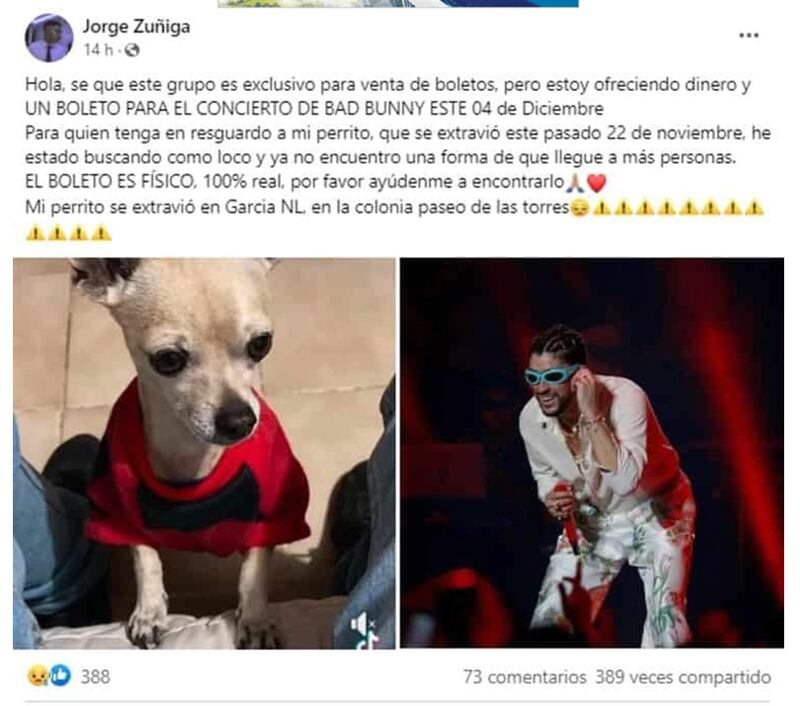 El joven dueño de "Charlie" utilizó las redes sociales para difundir el cartel