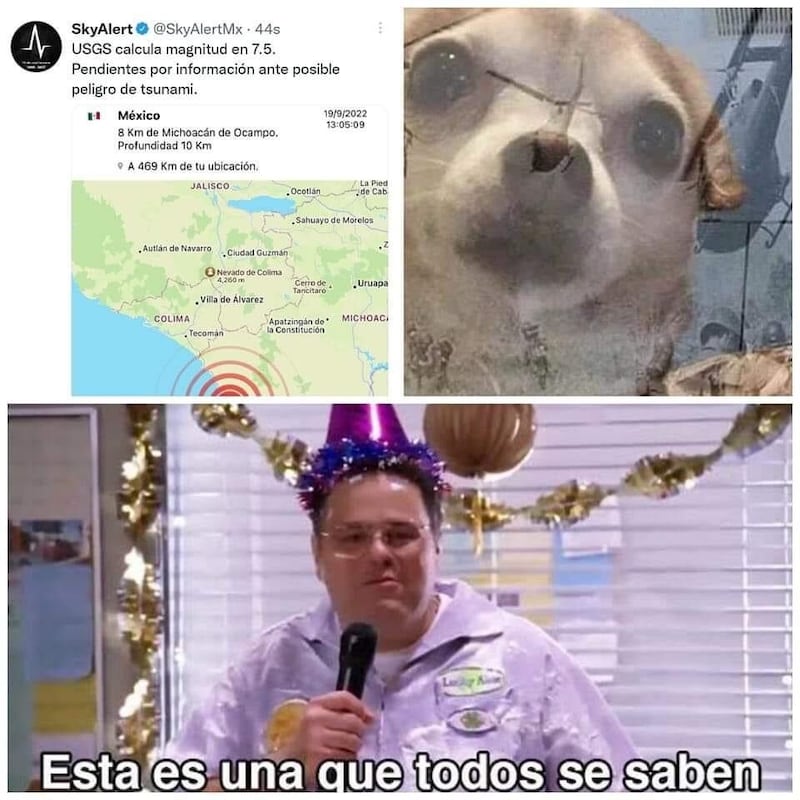 Memes sismo 19 septiembre 2022