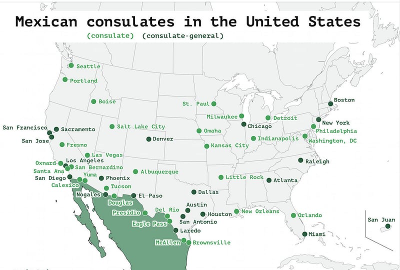 Consulados de México en EE.UU.