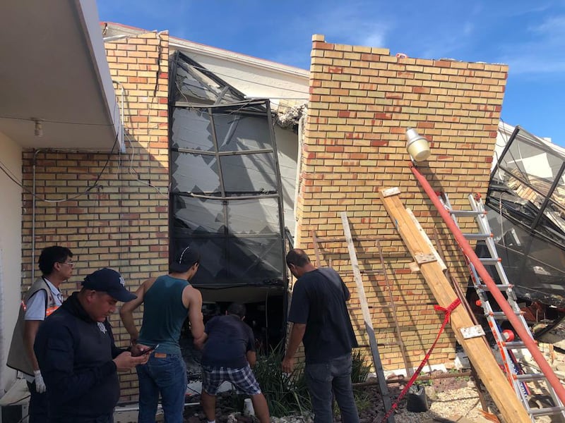 Colapsa techo de iglesia en Ciudad Madero, Tamaulipas