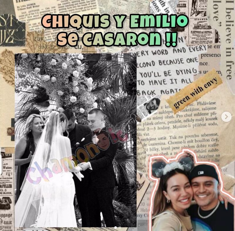 Filtran fotografías de la boda entre Chiquis Rivera y Emilio Sánchez