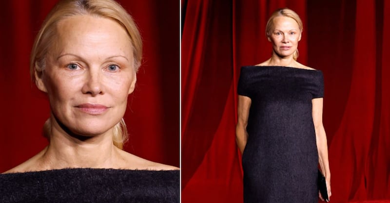 Pamela Anderson brilla con look natural sin maquillaje, pero este detalle en sus cejas preocupó a las redes