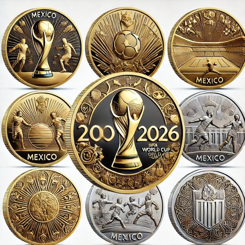 Así serían las monedas conmemorativas para el Mundial 2026.