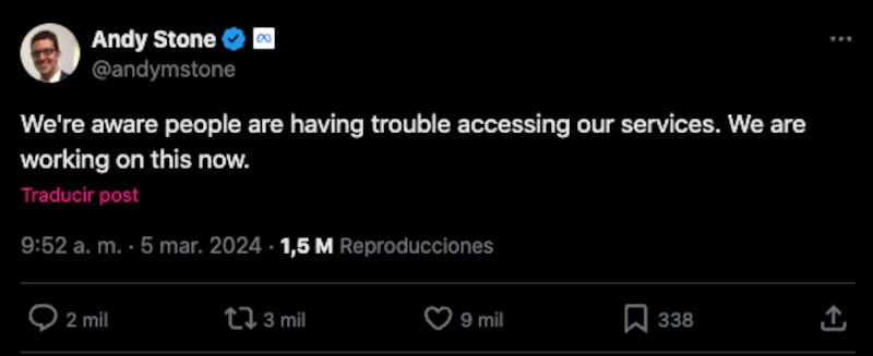 Elon Musk se burla de la caída de Facebook e Instagram