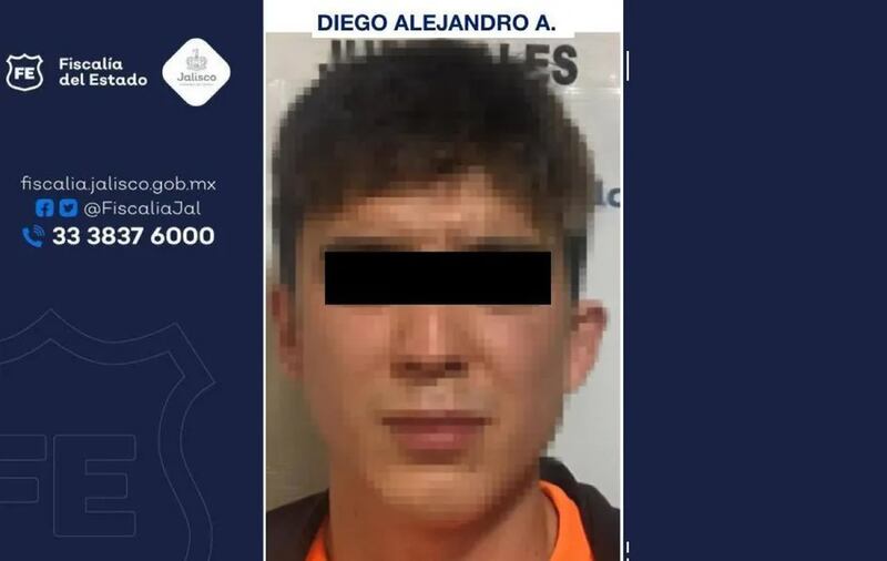 Diego Alejandro "N", su cómplice permanece prófugo de la justicia.