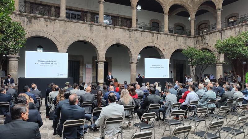 Al informe de gobierno fueron invitados funcionarios y representantes de las cámaras empresariales.