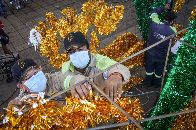 Alumbrado fiestas patrias en la Ciudad de México