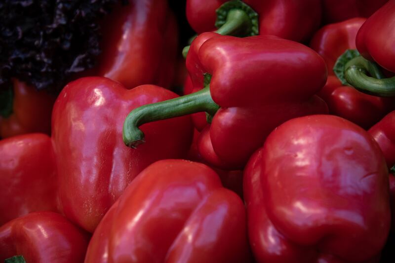 Pimientos rojos.