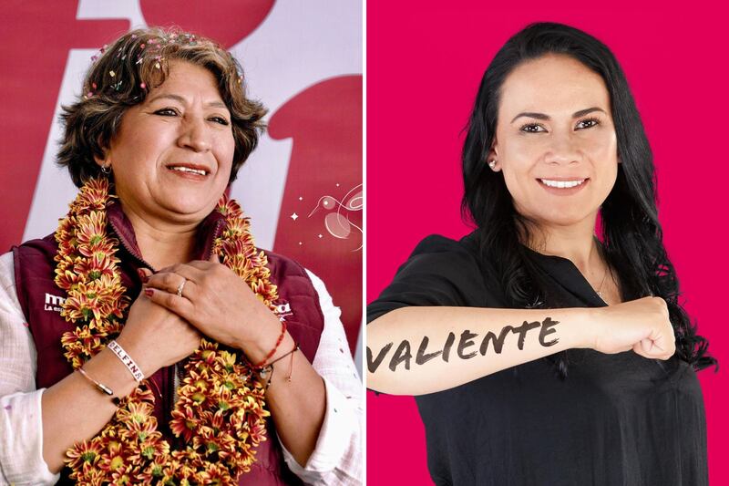 Delfina Gómez y Alejandra del Moral.