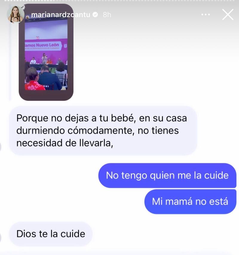 Compartió las opiniones de sus seguidores por llevar a su hija al trabajo. (Especial)