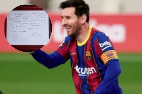 La servilleta con el primer contrato de Lionel Messi fue subastada por una cifra récord