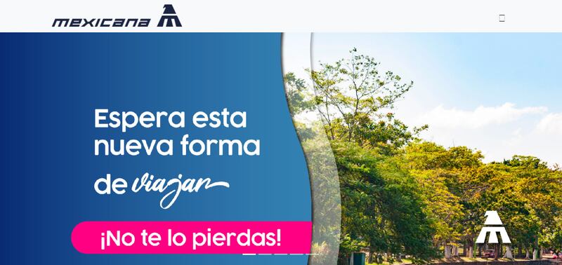 Nuevo sitio web de Mexicana de Aviación