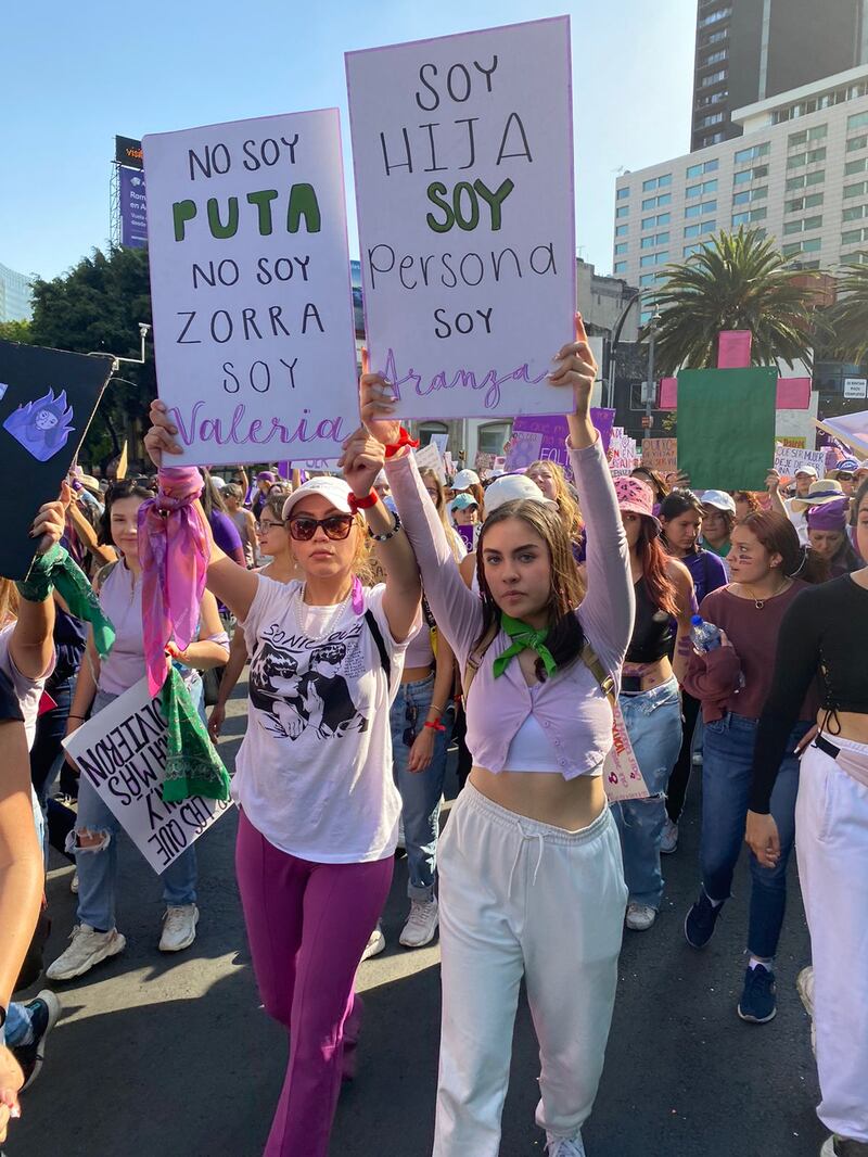 Marcha 8M 2023 por Paseo de la Reforma