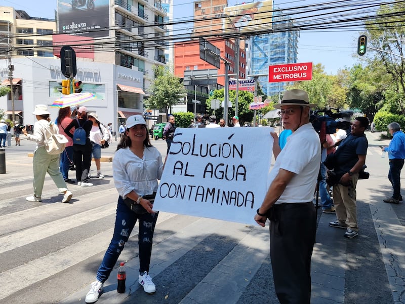 Protesta de la tarde de este 9 de abril. (Miguel Velázquez/Publimetro México)