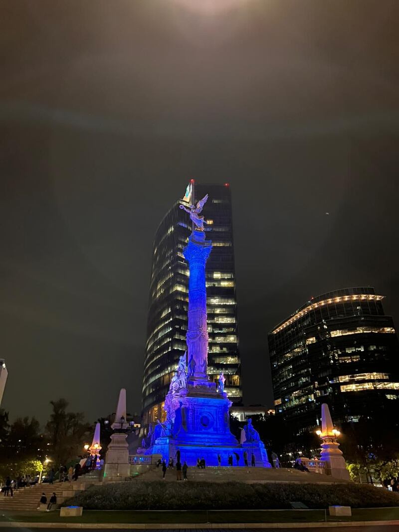 Edificios de la Ciudad de México se iluminan en Comemoración al 75 aniversario de la Independencia de Israel