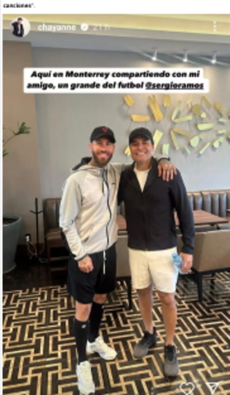 Sergio Ramos y Chayanne