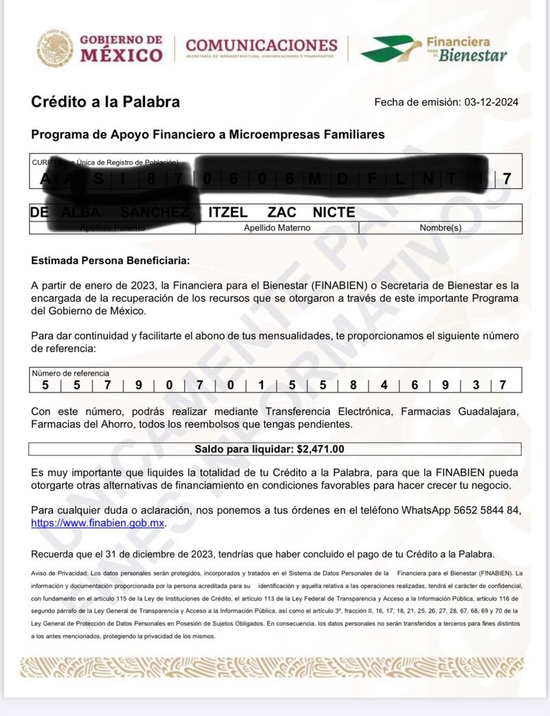 Documentos apócrifos que le presentaron a la periodista durante el intento de fraude.