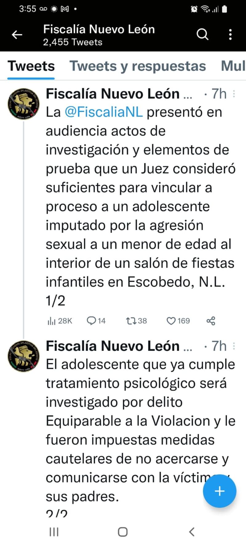 La Fiscalía informó sobre el proceso que se sigue en contra de Aaron "N".