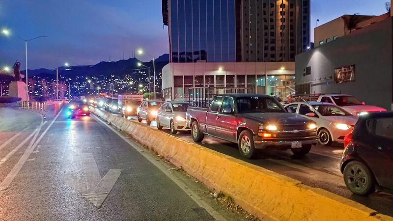 La vialidad en Cuauhtémoc también se vió afectada.