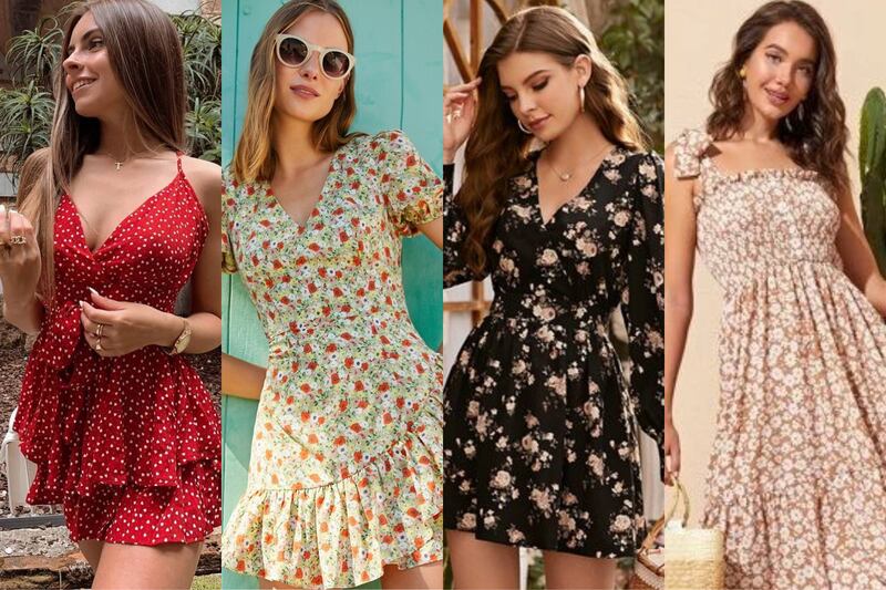 vestidos con flores shein