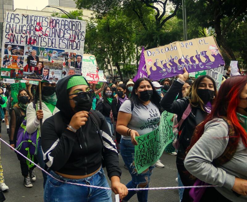 Marcha a favor del aborto en CDMX 28 septiembre de 2022