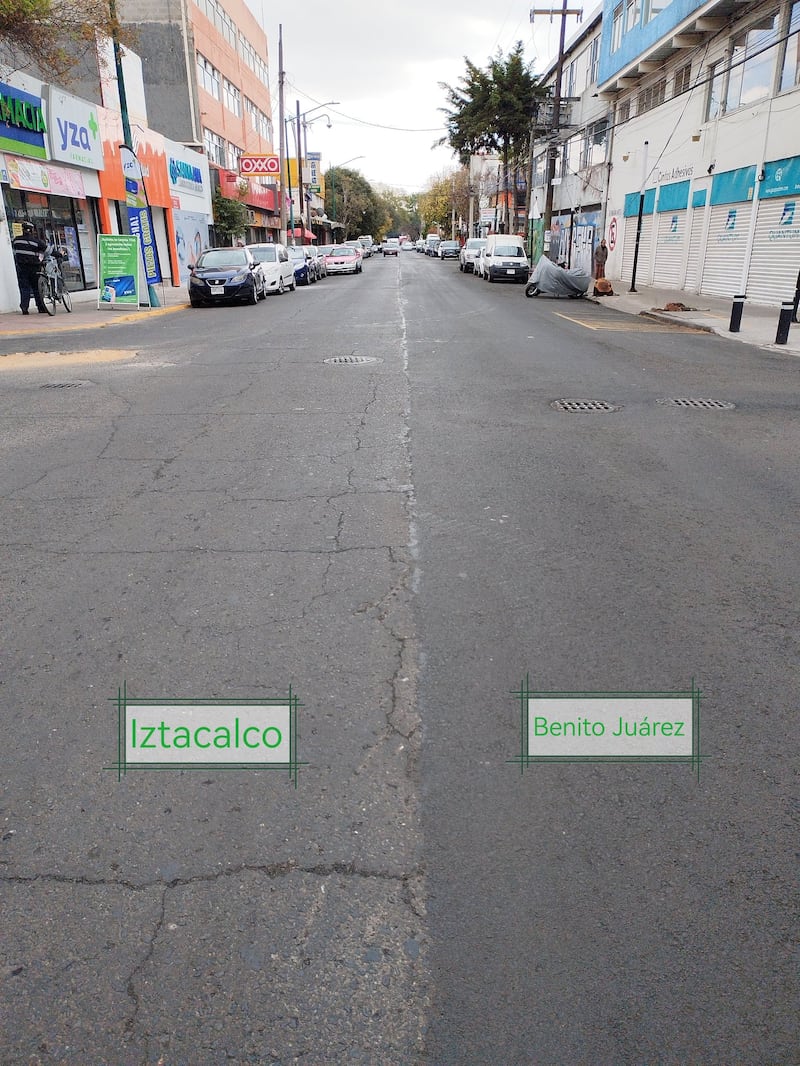 Apariencia de la avenida Santa Anita en los límites territoriales de las alcaldías Benito Juárez e Iztacalco tomada por Publimetro en febrero de 2023