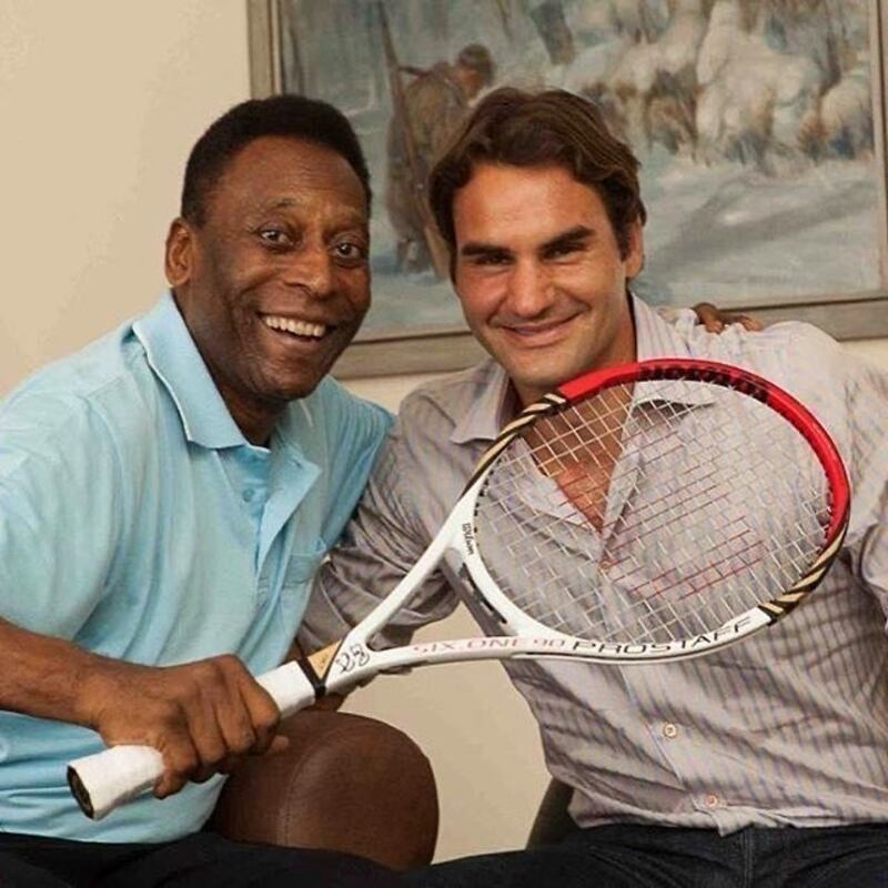 Pelé y Roger Federer