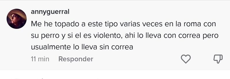 Comentario de la cuenta de María Gala en Tiktok