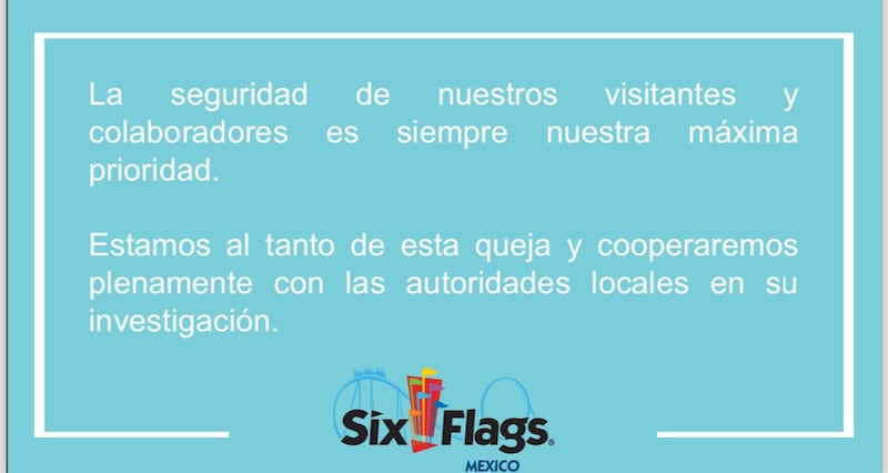 Comunicado Six Flags