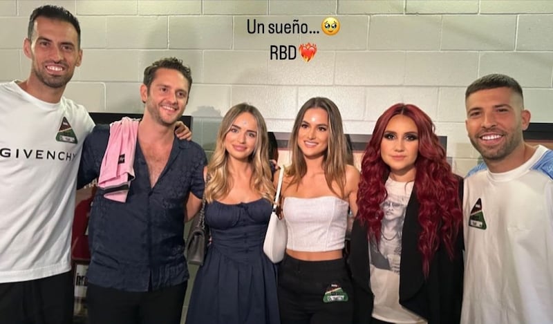 Los exfutbolistas del Barcelona aisistieron al concierto de RBD.