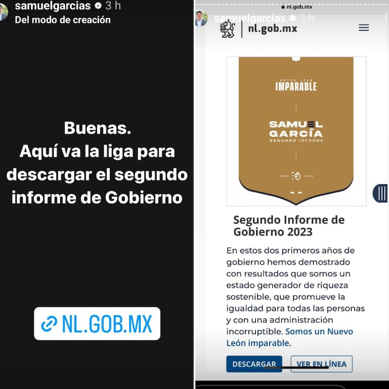 García compartió que el Informe se puede descargar o leer en la página de Gobierno del estado.