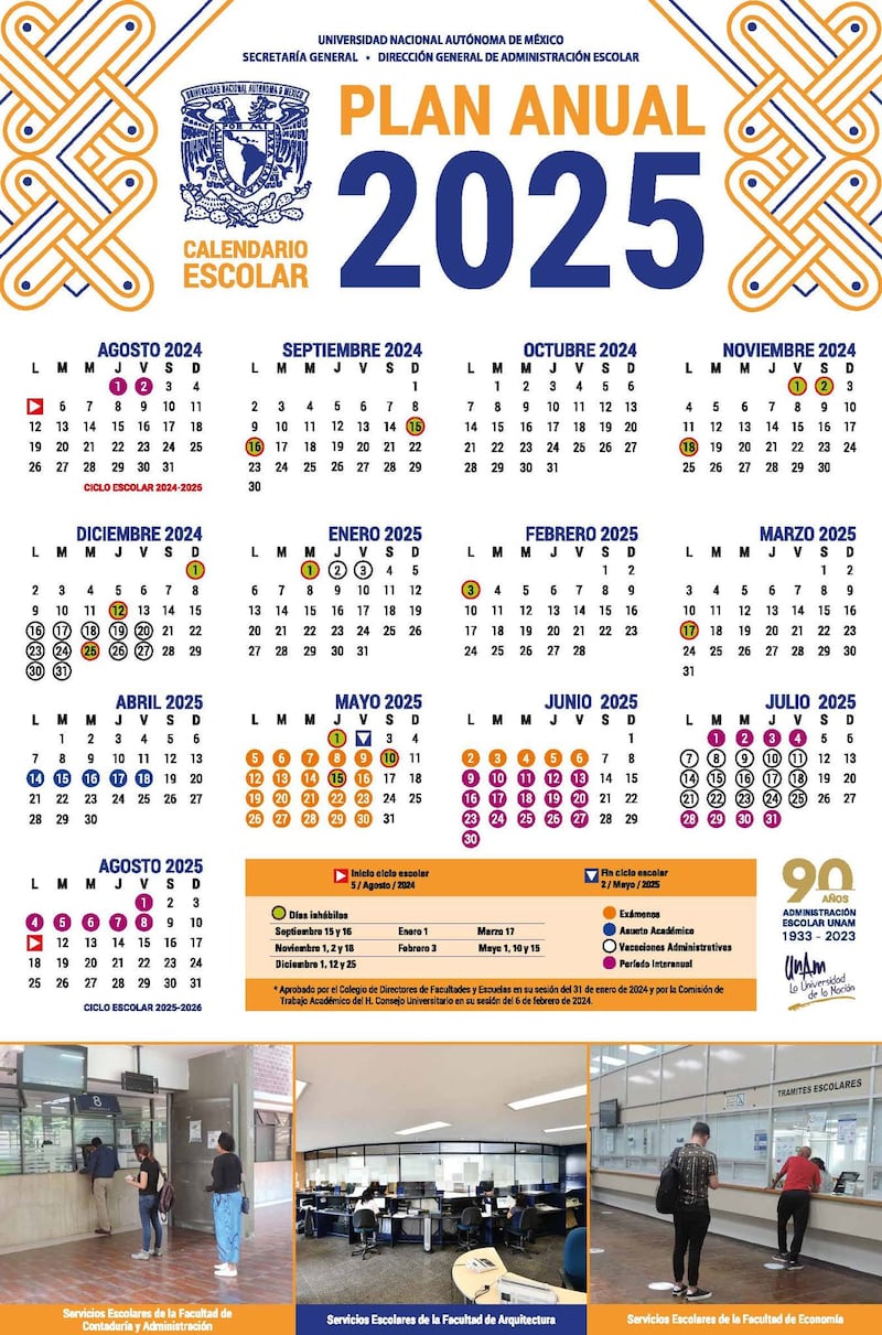 Calendario Escolar UNAM 2025: Inicio de clases, vacaciones, días inhábiles y más fechas importantes