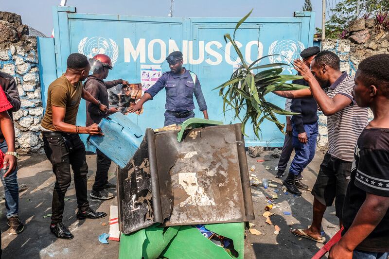 Manifestación contra la Monusco.