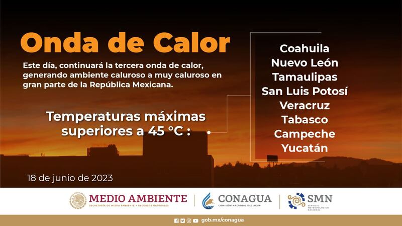 Los pronósticos marcan 45 grados para Nuevo León.