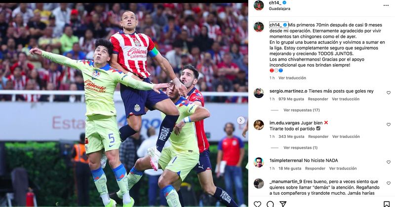 Chicharito Hernández fue criticado por la afición de Chivas.