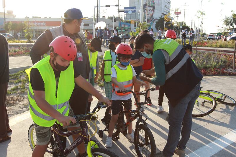 Organismos internacionales apoyaron la instalación de la Biciescuela y donaron bicicleta y equipamiento.