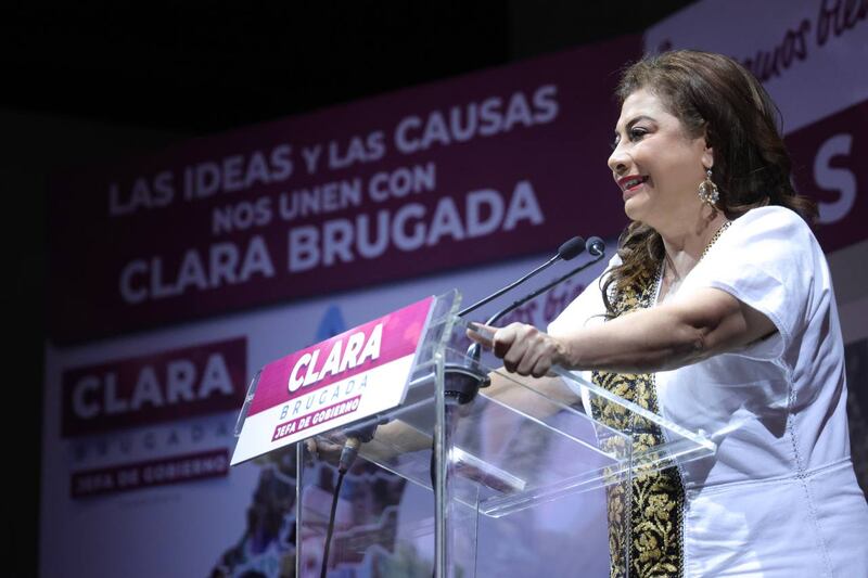 Clara Brugada en cierre de campaña en la CDMX